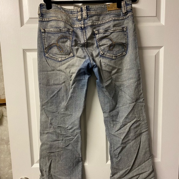 Great Condition Y2K Bongo Denim Bootcut Dirty Wash Jeans size 15 - Picture 6 of 6